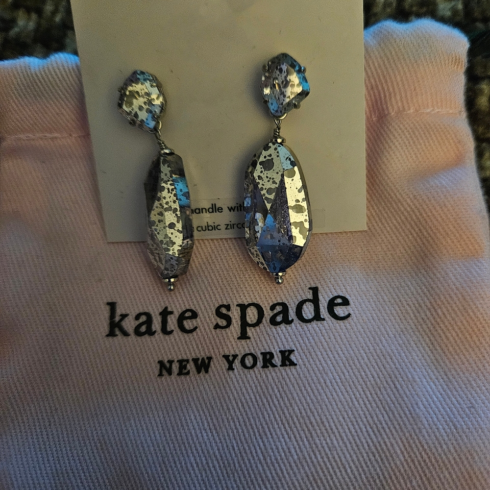 Kate Spade Silver Triangle Earrings